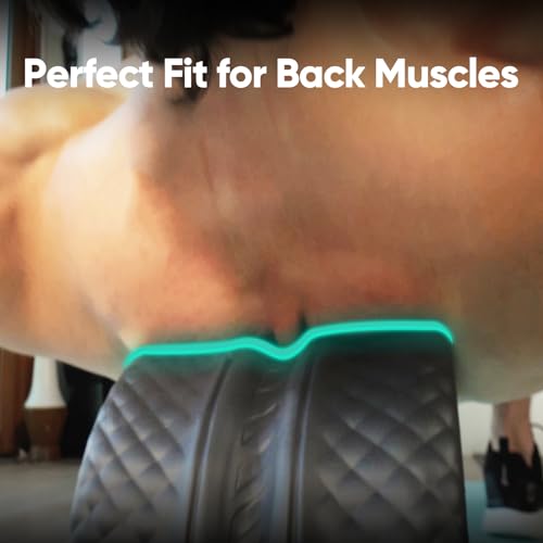 FitBeast Back Roller - Deep Tissue Massage Wheel, Yoga Wheel & Back Stretcher for Pain Relief (12'') - size: 12''