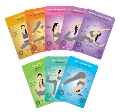 The Original Yoga Asana Cards - Workout Deck With Over 120 Poses - Sequencing Deck With Cues and Sanskrit Names for Beginners and Teachers - Unique Gift for Women or Any Yoga Lover
