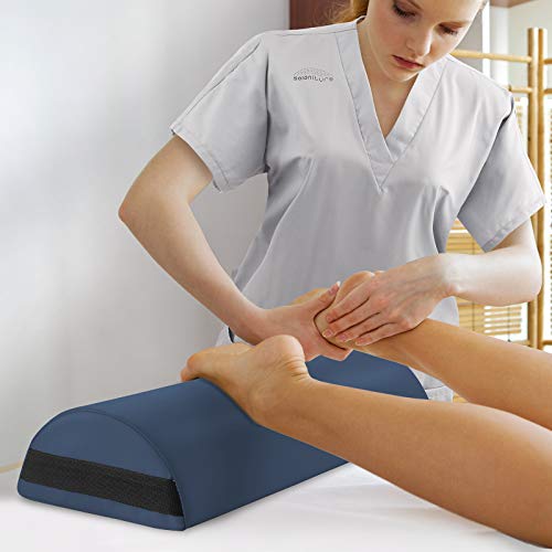 Saloniture Jumbo Half Round Massage Table Bolster Under-Knee Pillow Pad - 26 x 9 x 4.5 Inch - Blue - color: Blue