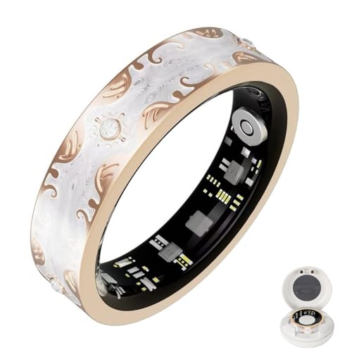 Retro Smart Ring for Women Sleep Fitness Tracking, White, 9# - color: White, size: 9