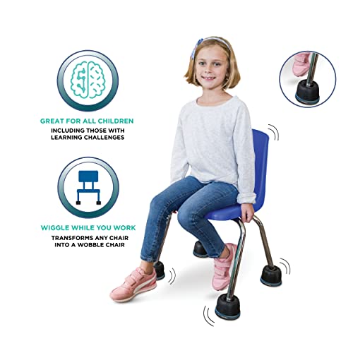Bouncyband Wiggle Wobble Chair Feet, 10-Pack – Transform a Standard School - size: 10 Pack