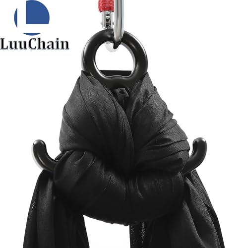 Aerial Silks Equipment for Aerial Yoga Aerial Dance Acrobatic Circus Arts Soft Durable Yoga Hammock Aerial Rig for All Skill Levels Load Capacity 440LB Black - color: Black-32.8*8.53FT