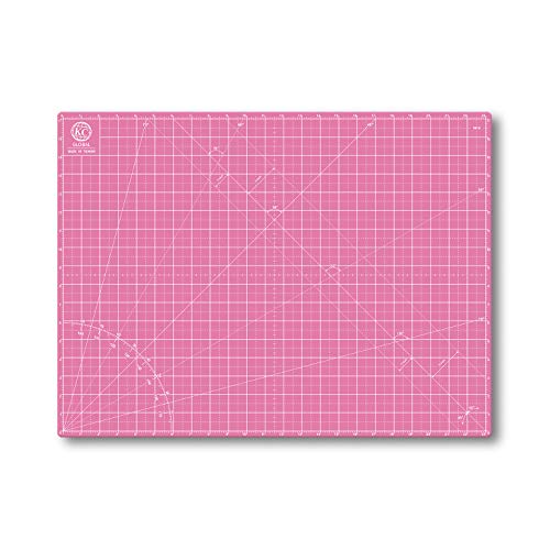 KC GLOBAL A2 (24"x18") Self-Healing Cutting Mat (Pink) - Sturdy, Reversible, Eco-Friendly, Non-Slip. Premium Desk Mat for Crafters, Quilters, and Hobbyist - color: Pink, size: 24"L x 18"W