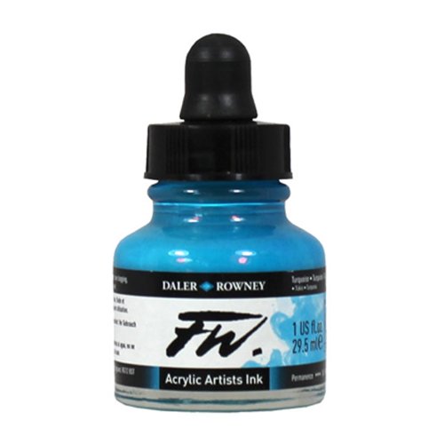 Daler - Rowney FW 29.5ml Acrylic Art Ink Bottle - Indigo - color: Indigo, size: 1 fl oz