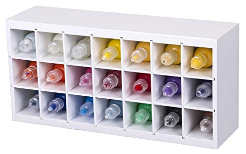 ArtBin 6828AG Paint Storage Tray, Art & Craft Supply Storage, Super Satchel System Accessory, Wall Mountable 21 Compartment Paint Organizer, White | (Pack of 6) - size: Pack of 6