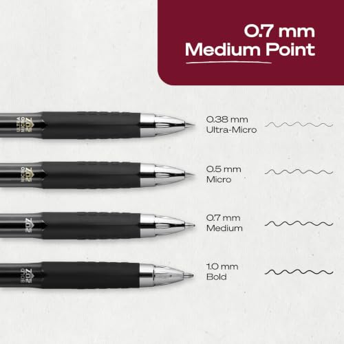 uniball™ 207 Gel Pens, Black Ink, 0.7mm Medium Point, Retractable, 2 Count | Smooth Writing, Fraud-Resistant, uni Super Ink™