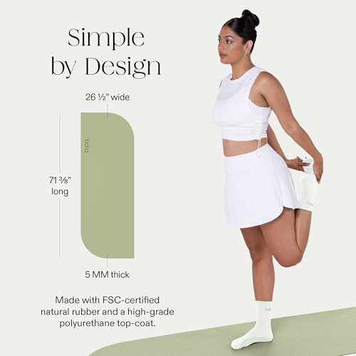 Bala Yoga Mat for Home Gym, Non-Slip Exercise Mat for Home Yoga - color: Sage, style: Deco Mat - 5mm