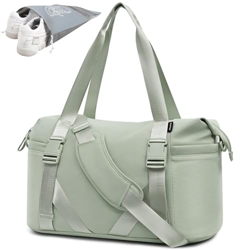 MAXTOP Women's Yoga Bag with Shoe Pouch,Travel Bag for Gym Workout Daily | 2 Bonus Shoe Bags,Yoga mat straps,Dry and Wet Separation,Tote Bag Ideal for Workout Overnight Gymnastics Exercise Dance - color: Green