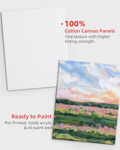 5x7 Inch 96 Pack Small Painting Canvas Boards Mini Blank Canvas Panels, Primed Acid Free for Oil Paint,Watercolor,Acrylic Paint - size: 5"x7" - 96 pack