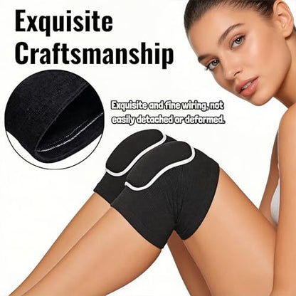 Knee Pads with Thick EVA Foam Cushion, Black, One Size Fits All, for Volleyball, rugby, Dance, Basketball, Soccer, Yoga, Running, 1 Pair