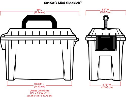 ArtBin 6815AG Mini Sidekick Carrying Case, Portable Art & Craft Organizer with Handle, [1] Plastic Storage Case, Clear - size: Mini