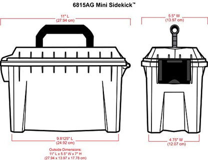 ArtBin 6815AG Mini Sidekick Carrying Case, Portable Art & Craft Organizer with Handle, [1] Plastic Storage Case, Clear (Pack of 6) - size: Mini (Pack of 6)