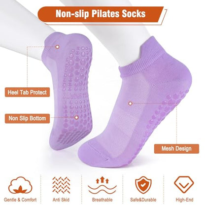 Pilates Kit Equipment, Pilates Ring and Ball for Women Home Workout | Pilates Set with 14'' Magic Circle, Wrist Weights, Resistance Bands, Yoga Strap, Socks, Bag, Essentials Accessories Kit - color: Purple