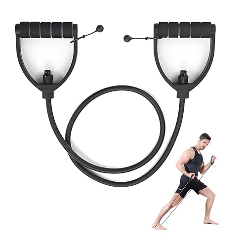 Resistance Bands with Handles, Exercise Bands - Perfect Stretch Rope for Home Workouts, Ideal for Fitness Enthusiasts & Home Gym - color: Black 2.0
