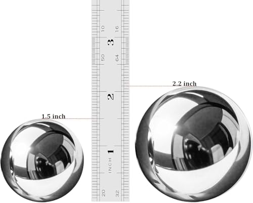 Baoding Balls with Chime 1.5 Inch - Stainless Steel Steel Meditation Balls for Mindful Practice, Hand Massage Balls， Stress Relief Tool for Daily Relaxation(with Bell Sound) (Light Grey, 1.5 Inch) - size: 1.5 Inch (with bell sound)