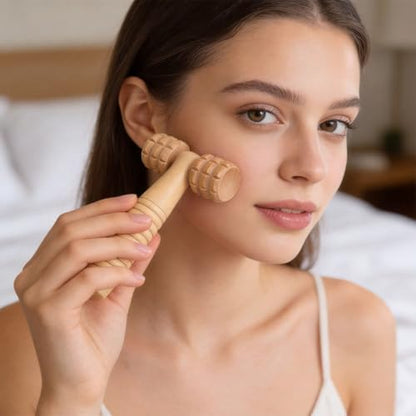 Wooden Foot Massager Roller 3-Pack Handheld Massage Roller Tool for Foot Neck Shoulder Back Reflexology Portable Wood Massager for Home Travel Hotel 5.90 X 3.14 X 1.18 in