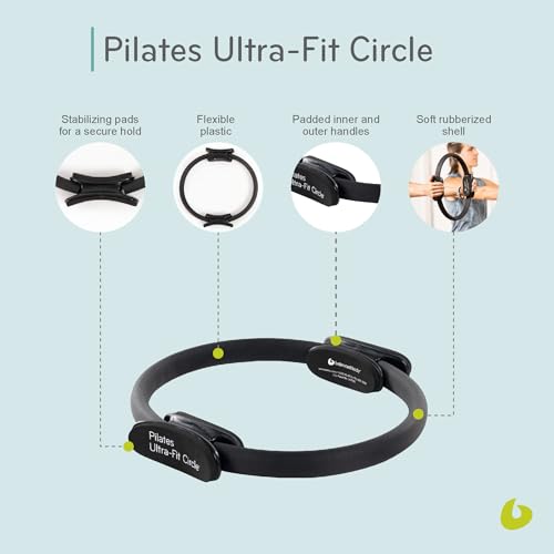 Balanced Body Ultra-Fit Circle Pilates Ring, Body Ring, Great Exercisers for Legs, Fitness Circle, Thigh Exercise, Pilates Circle, Pilate Ring Fitness Equipment for Home or Studio - style: Regular 15 Inch