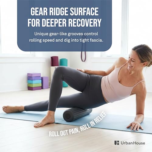 Portable Compact Back Roller - 16.25" Long, Slim 3.5” D Low-Profile Foam Roller for Full Back Coverage | Lightweight for Travel | High-Density 1.25” Soft-Touch Foam for Deep Muscle Recovery - size: Standard (16.25")