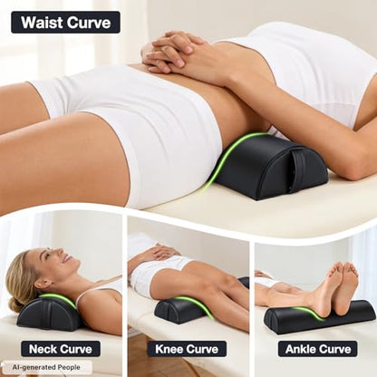 Medium Leg Bolster for Massage Table, 21 x 6 x 3 in Massage Bolsters - color: Medium Black - 21x6x3 in - Pu Leather
