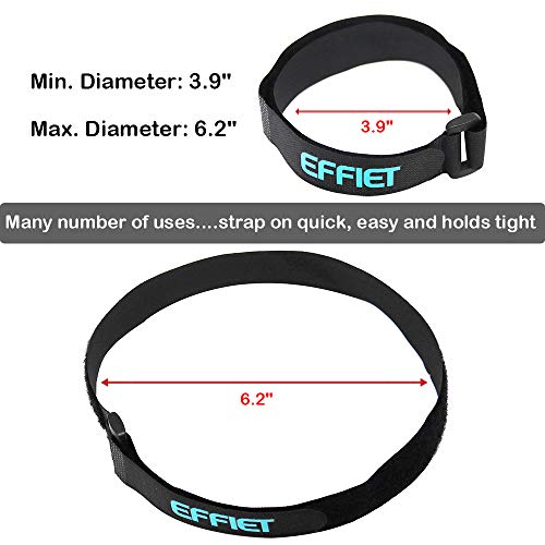 12 Packs Fastening Cord Wrap 1 x 24 Inches Hook and Loop Cinch Straps, EFFIET Adjustable Adhesive Extension Hose Storage Strap, Securing Bike Sleeping Bag for Yoga Mat