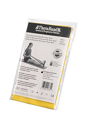 THERABAND Resistance Bands - color: Yellow, size: 1 Box of 30, style: Level 1 / Light