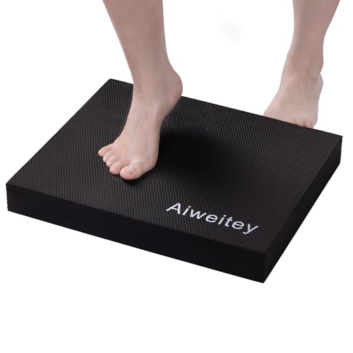 Stability Trainer Pad - Foam Balance Exercise Pad Cushion for Therapy, Yoga, Dancing Balance Training, Pilates,and Fitness - color: Black
