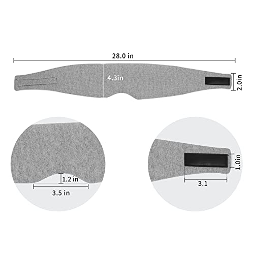 SUWEISHI 2 Pack 100% Cotton Ultra Soft Sleep Mask, Zero Pressure Natural Smooth Eye Cover with Adjustable Strap, Ultimate Sleeping Aid, Blocks Light, Comfortable Blindfold for Airplane/Nap/Travel - color: Gray+black