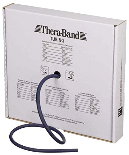 THERABAND Resistance Tubing, Exercise Band, Physical Therapy, 25', Blue - color: Level 4 / Extra Heavy - Blue, size: 25 Foot