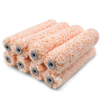 ROLLINGDOG 6" Paint Roller Covers Microfiber Paint Roller Sleeves | 6 inch Paint Roller Sleeve for Smooth to Semi-Smooth Walls and Ceilings, 8PC - color: 8PC Microfiber Roller Sleeves