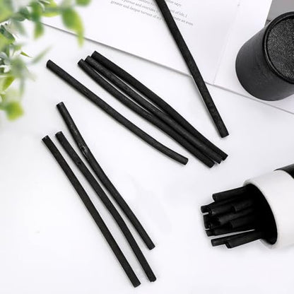 25 Pcs Willow Charcoal Sticks, 5.4 Inch in Length, 0.2-0.3in/5-7mm Dia, Artist Vine Sketch Charcoal Pencils for Sketching Drawing Art Sketch Artists Supplies (5-7mm) - size: 5-7mm