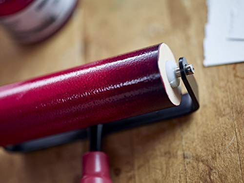 Speedball Deluxe Soft Rubber Brayer - 40/42 Durometer Roller with Heavy Duty Steel Frame – 6 Inches - size: 6-Inch