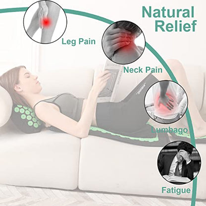 XiaoMaGe 4PCS Set Acupressure Mat and Pillow Set with Carry Bag | Large acupuncture mat for neck & back pain relief, muscle relaxation, circulation support, and post-workout recovery - color: Black-4pcs