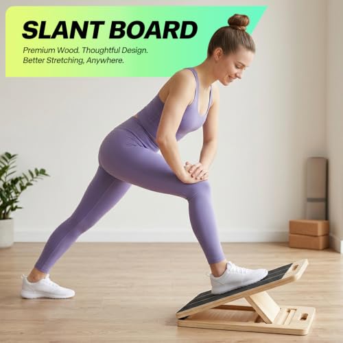 Slant Board, Adjustable Calf Stretch Board for Ankle Mobility