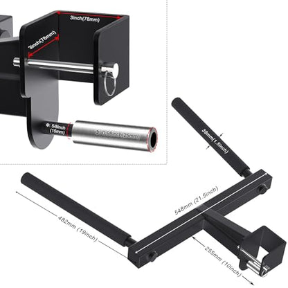 SELEWARE Squat Rack Attachment for Power Cage with 5/8" or 1" Holes - color: A: Dip Bar Attachment(3x3 Rack, 5/8 & 1" hole)