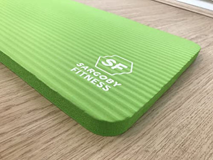 Yoga Knee Pad 0.6 inch Thick Pilates Yoga Knee Pad Cushion your knees Also support Elbows Forearms - color: Green