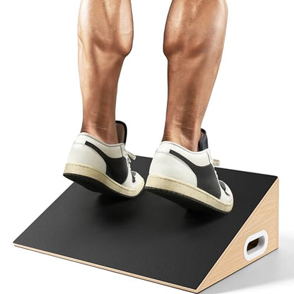 Slant Board, 19.7" Wide Calf Stretcher Slant Board for Calf Stretching, Squats, Knees Over Toes, Weightlifting, and Fitness, 6.5” Height for Deeper Squats & More Muscle Activation