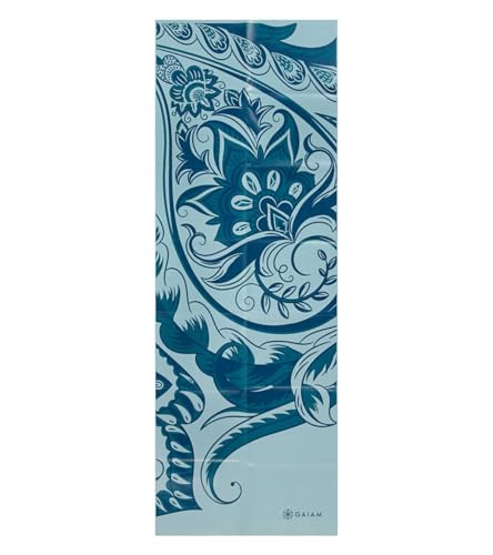 Gaiam Foldable Yoga Mat, 2mm Icy Paisley - color: Icy Paisley