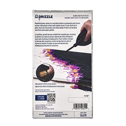 FolkArt Drizzle Blower and Splatter Set, Durable Tools Perfect for DIY Paint Pouring Arts and Crafts Projects, 50821 - style: Blower and Splatter Set