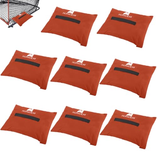 Sports Net Sandbags,All Sport Sandbags for Baseball Nets, Soccer Goals, Golf Nets, Football Nets, Hockey Nets,Weighted Anchor Bags - color: Orange-8 Pack