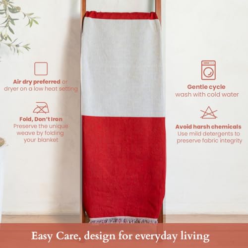 Peru Flag Woven Throw Blanket – Woven Not Printed – 50x70 Peruvian Blanket for Couch, Bed or Wall – Made for Peruvians Living Abroad - color: Peru