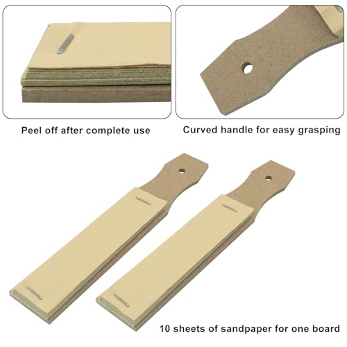 BokWin Sandpaper Sharpener, 10 Pack, Sketch Sandpaper Blocks | For Artists, Adults & Teens, Pencil Lead Pointer Tool, For Charcoal Pencils, For Pastel Sticks, Art Drawing Supplies