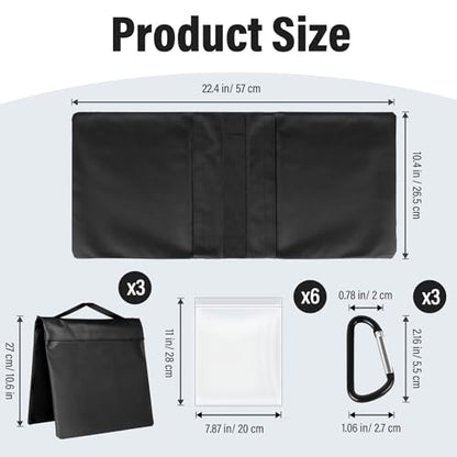 3 Packs Sandbags, Heavy Duty Sandbags for Weight - color: Black, size: 3 PCS