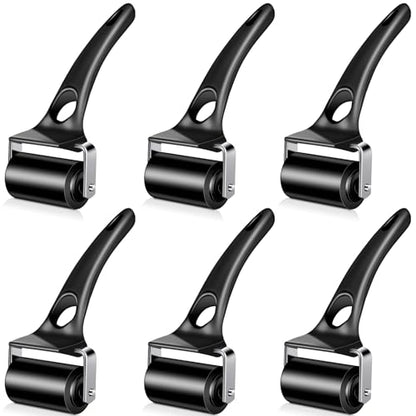 Frienda 6 Pack 2 Inch Rubber Brayer Rollers, Hard Rubber Rollers Tool for Printmaking, Ink Application, Block Printing, Stamping, Wallpaper, Vinyl, Gluing and Crafting - size: 2 Inches