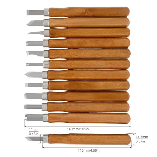 Wood Carving Tool Set - 12 PCS Hand Carving Chisels Tool Set Whittling Knife Art Craft Caving Tool Kit Hobby Knife Kit for DIY Sculpting