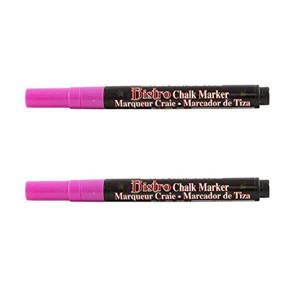 JAM PAPER Dustless Erasable Chalk Markers - Fine Point Liquid Chalk Marker - Hot Pink - 2/Pack - color: Hot Pink