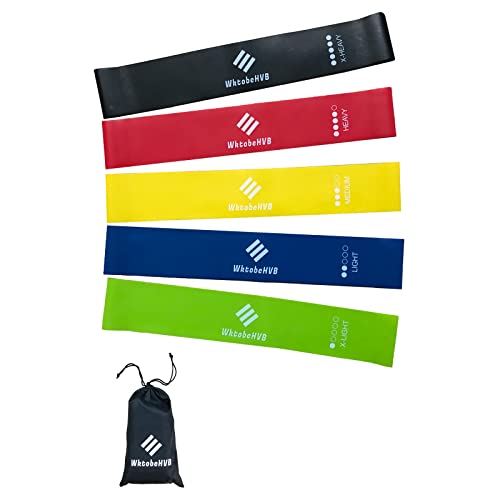 Resistance Loop Exercise Bands-5/10 Pack-10/12 Inch Stretch Bands for Working Out with Carry Bag-Elastic Bands for Physical Therapy, Rehab, Yoga, Pilates and Strength Training at Home or Gym - color: Multicolor 5 Pack (Assorted), size: 12×2 Inch
