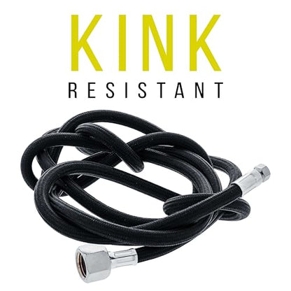 Master Airbrush Premium 6 Foot Nylon Braided Airbrush Hose | Standard 1/8" and Non-Standard 1/4" BSP Adapter Fitting Connectors (Please note one end is 1/4" fitting and is not standard) - size: 6' (1/8" & 1/4" Fittings)