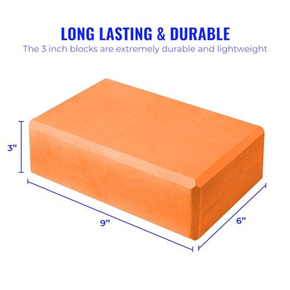 3in Foam Bulk Yoga Blocks, 10 Pack - color: Orange
