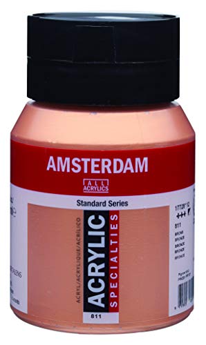 Amsterdam Standard Series Acrylic Jar 500ml Bronze 811 (17728112) - color: Bronze, size: 16.9 Fl Oz (Pack of 1)