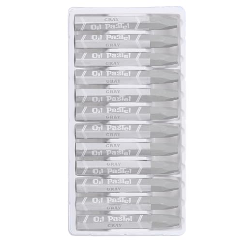PATIKIL Grey Oil Pastels, 24Pcs Soft Oil Crayons Vibrant and Creamy Pastels Stick Art Supplies for Art Painting Drawing Blending Graffiti for Artists Beginners - color: Grey